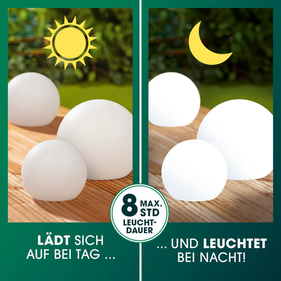 EASYmaxx Solarleuchte Deko Kugel Set RGB