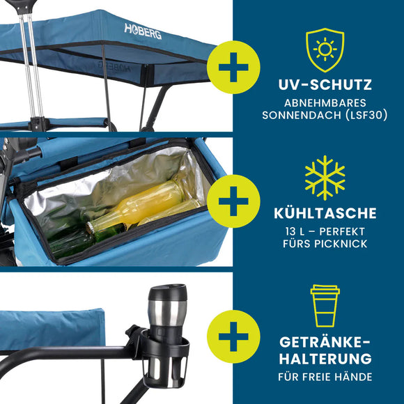 Bollerwagen faltbar Dach Handwagen Transportwagen