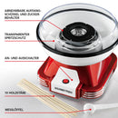 GOURMETmaxx Zuckerwatte-Maschine im Retro Design mit Zubehör 500W Rot/Weiß-4