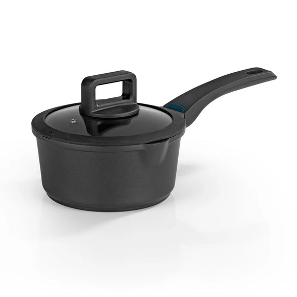 N8WERK Stielkasserolle Stieltopf Kochtopf Topf 18 cm Induktion Temperaturanzeige