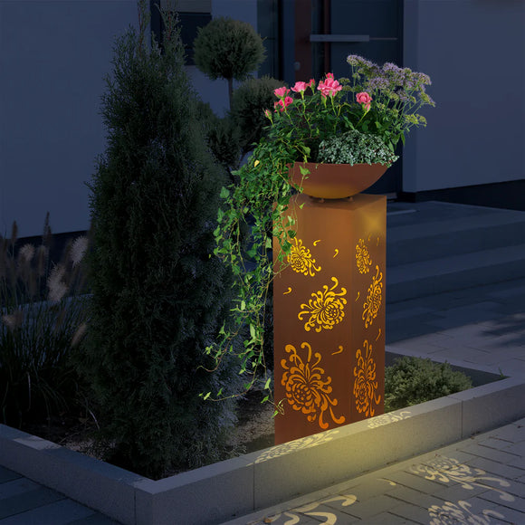 Hoberg Dekosäule mit Schale LED Pflanzschale 87 cm
