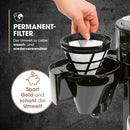 Barista Kaffeemaschine Mahlwerk 900W Edelstahl/Schwarz 12 Tassen Permanentfilter-6