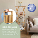 LUMALAND Bambus Regal mit 4 Etagen Schuhregal Ablage klappbar Schuhbank Badregal-5