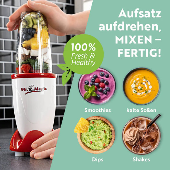 Standmixer Smoothie Maker Mr. Magic Mixer Blender Edelstahl Klingen Shaker 250W