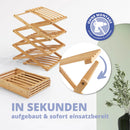 LUMALAND Bambus Regal mit 4 Etagen Schuhregal Ablage klappbar Schuhbank Badregal-3