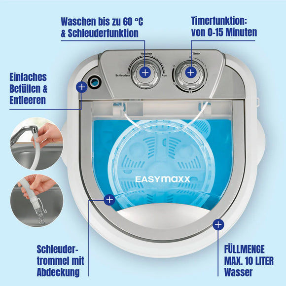 EASYMAXX Mini-Waschmaschine max. 3kg 260W