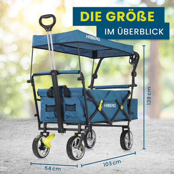 Bollerwagen faltbar Dach Handwagen Transportwagen