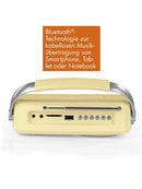 EASYmaxx Design Radio im 50's Retro Style Bluetooth-Technologie Tragbar USB AUX-3