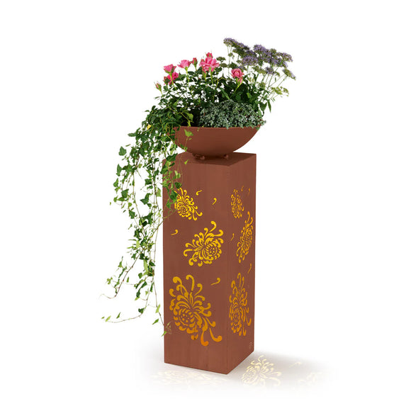 Hoberg Dekosäule mit Schale LED Pflanzschale 87 cm