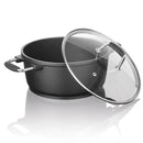 Aluminium-Kochtopf Suppentopf 20 cm mit Glasdeckel Antihaft Spülmaschinenfest-3