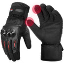 Motorrad Handschuhe Knöchelschutz Motorradhandschuhe Touchscreen Anti-Rutsch Rot-7