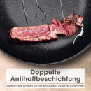 BRATmaxx Karbonstahl-Pfanne Induktion Antihaft Beschichtung 20 cm Schwarz-3