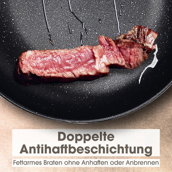 BRATmaxx Karbonstahl-Pfanne Induktion Antihaft Beschichtung 20 cm Schwarz