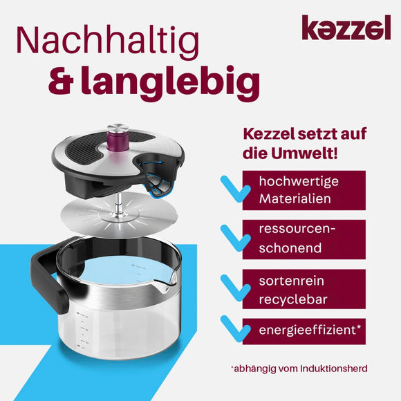 KEZZEL Wasserkessel Wasserkocher für Induktionsherde