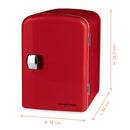 GOURMETmaxx Retro Mini-Kühlschrank Kühlen & Wärmen 4L Kapazität 45W Rot-6