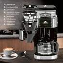 Barista Kaffeemaschine Mahlwerk 900W Edelstahl/Schwarz 12 Tassen Permanentfilter-7