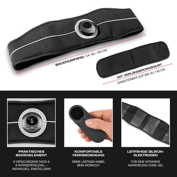 FitEngine Bauchmuskel Gürtel EMS Bauchmuskeltrainer Trainer Muskelstimulation