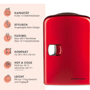 GOURMETmaxx Retro Mini-Kühlschrank Kühlen & Wärmen 4L Kapazität 45W Rot-4