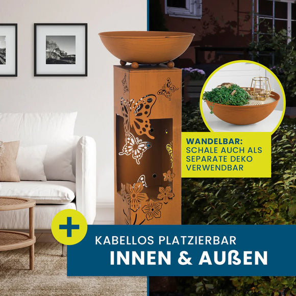 Hoberg Dekosäule mit Pflanzschale LED 72cm