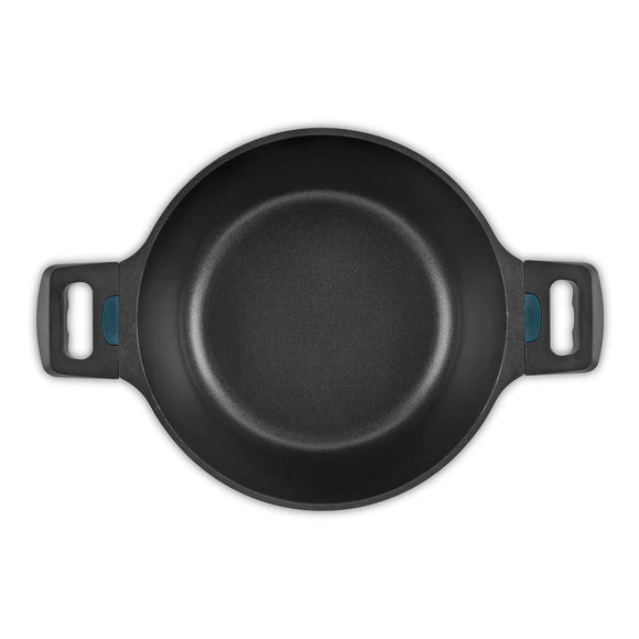 N8WERK Kochtopf Induktion Topf Glasdeckel Suppentopf Aluguss Temperaturanzeige