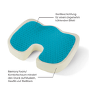 VITALmaxx Ergonomisches Gel-Sitzkissen Ergonomisch Memory Foam inkl. Fleecebezug-2