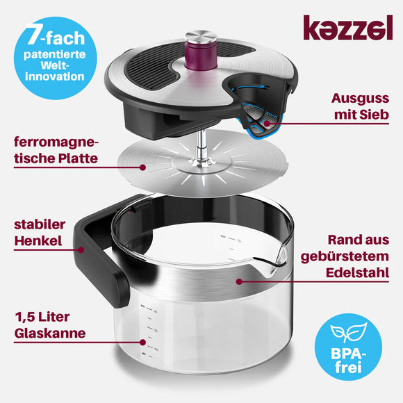 KEZZEL Wasserkessel Wasserkocher für Induktionsherde