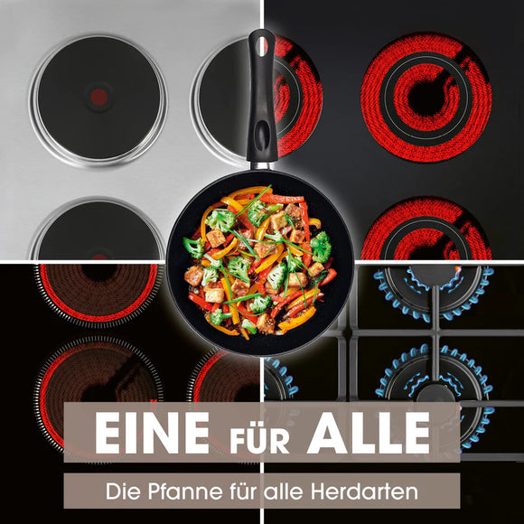 BRATmaxx Karbonstahl-Pfanne Induktion Antihaft Beschichtung 20 cm Schwarz