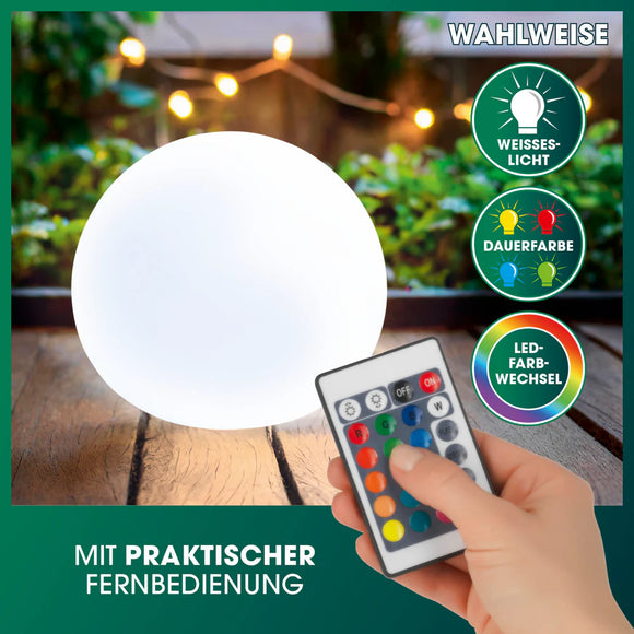 EASYmaxx Solarleuchte Deko Kugel Set RGB