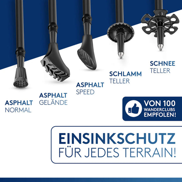 Alpen Bears Carbon Wanderstöcke verstellbar