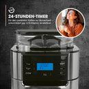 Barista Kaffeemaschine Mahlwerk 900W Edelstahl/Schwarz 12 Tassen Permanentfilter-4