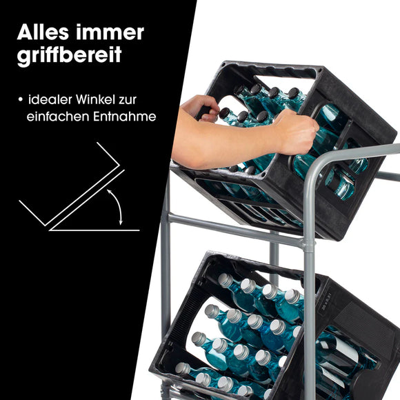 EASYmaxx Kastenständer Getränke Kisten Ständer 3 Kästen Kasten Regal Kastenregal