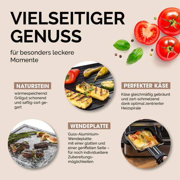 GOURMETmaxx Raclette Grill 1400W für 8 Personen