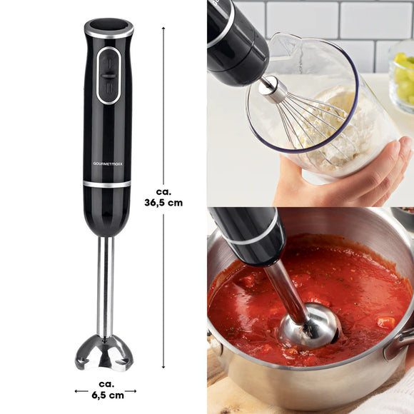 GOURMETmaxx Stabmixer Rührstab Pürierstab Pürierer Mixstab Mixer Meßbecher Set