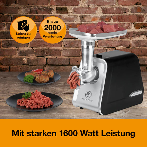 Kochwerk Fleischwolf Wurstmaschine Spritzgebäck Wurstfüller Zerkleinerer