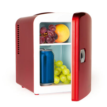 GOURMETmaxx Retro Mini-Kühlschrank Kühlen & Wärmen 4L Kapazität 45W Rot