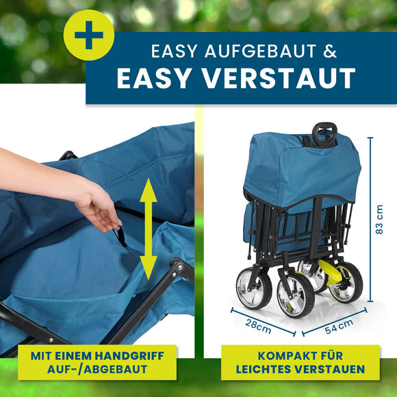 Bollerwagen faltbar Dach Handwagen Transportwagen