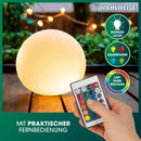EASYmaxx Solarleuchte Deko Beleuchtung 30cm Kugel RGB Farbwechsel Pool Garten-9