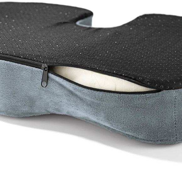 VITALmaxx Ergonomisches Gel-Sitzkissen Ergonomisch Memory Foam inkl. Fleecebezug