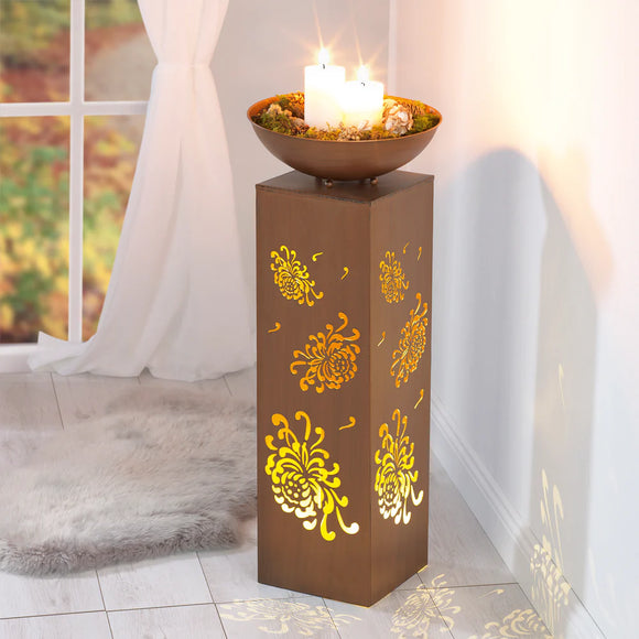 Hoberg Dekosäule mit Schale LED Pflanzschale 87 cm
