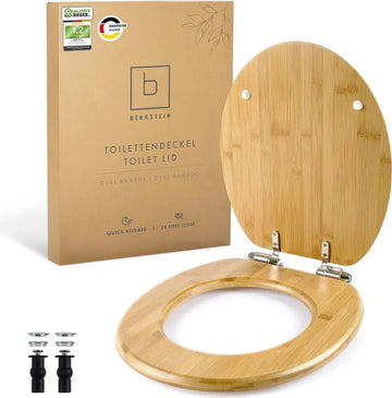 Benkstein WC Sitz Bambus Toiletten Deckel
