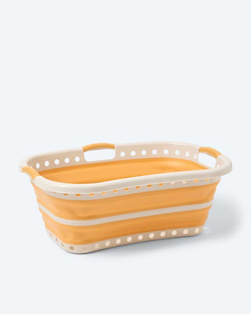 Kaufen orange Wäschekorb faltbar groß stabil Wäschesammler Wäschebox platzsparend modern
