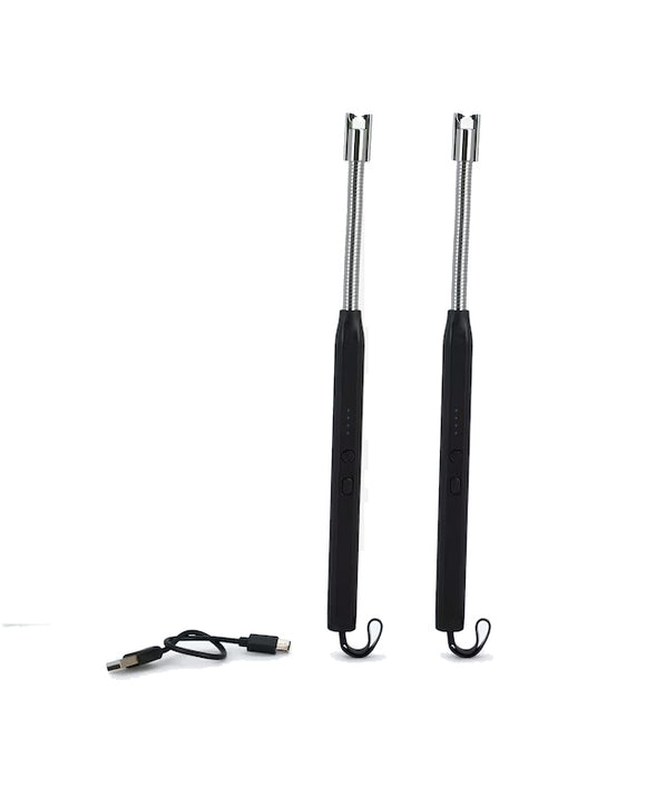 2x USB Feuerzeug Elektrisch Wiederaufladbar Plasma Sturmfeuerzeug Set Windfest