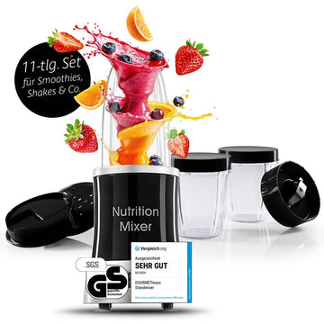 GOURMETmaxx Nutrition Mixer Smoothie Maker Standmixer Milchshaker 11-tlg. 1000W