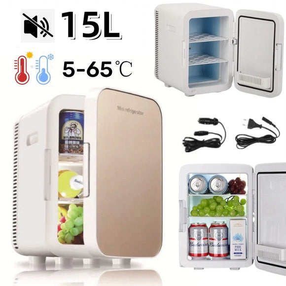 15L Mini Kühlschrank Kosmetik Kühlschrank Minibar Kühlbox kühlen heizen 12V 230V