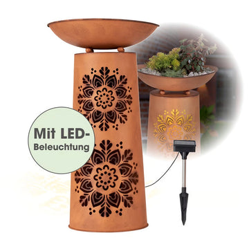 EASYmaxx LED Dekosäule Leuchte Pflanzschale