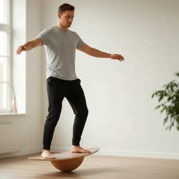 Kork Halbkugel Balance Board Ø30 cm aus Naturkork Sport Fitness Training