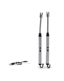 2x USB Feuerzeug Elektrisch Wiederaufladbar Plasma Sturmfeuerzeug Set Windfest-4