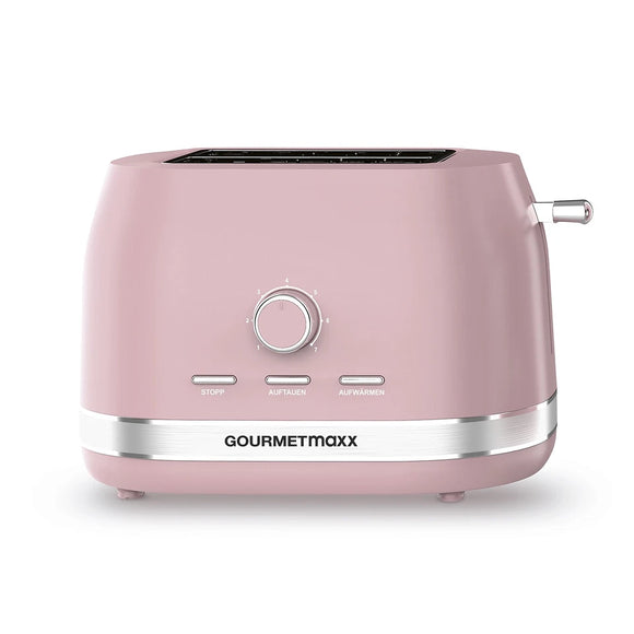 GOURMETmaxx Toaster rosé 2 Scheiben Auftaufunktion 7 Stufen Bröt rösten toasten
